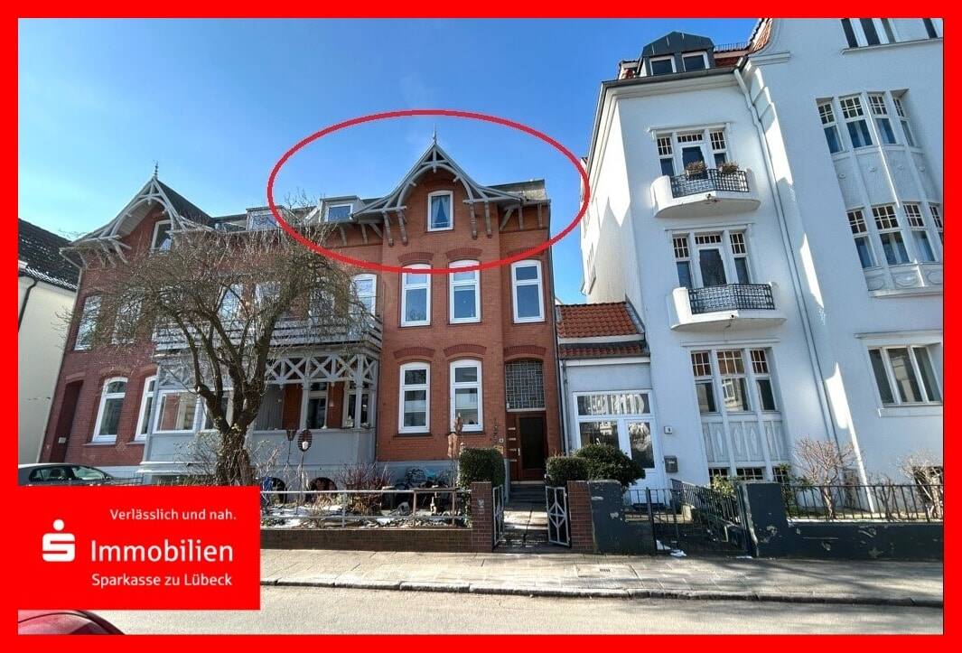 Thumbnail-Modernisierte 3-Zimmer Altbau-Dachgeschosswohnung in Lübeck St. Jürgen