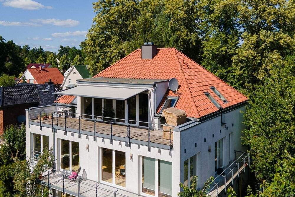 Thumbnail-Top-Wohnung mit Seeblick in Wandlitz - Einbauküche, Fußbodenheizung, zwei Bäder, Kamin, Dachterrasse