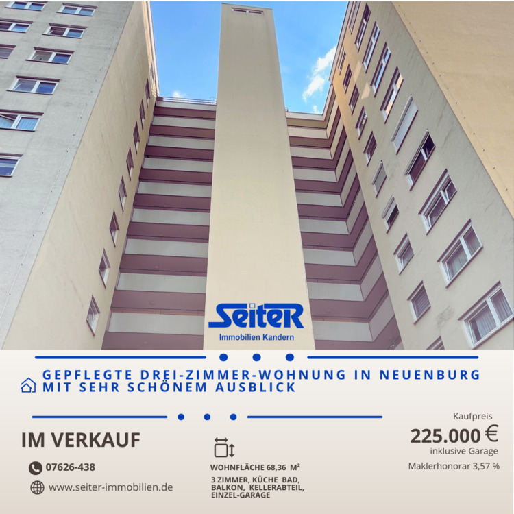 Thumbnail-Gepflegte Drei-Zimmer-Wohnung in Neuenburg mit tollem Ausblick