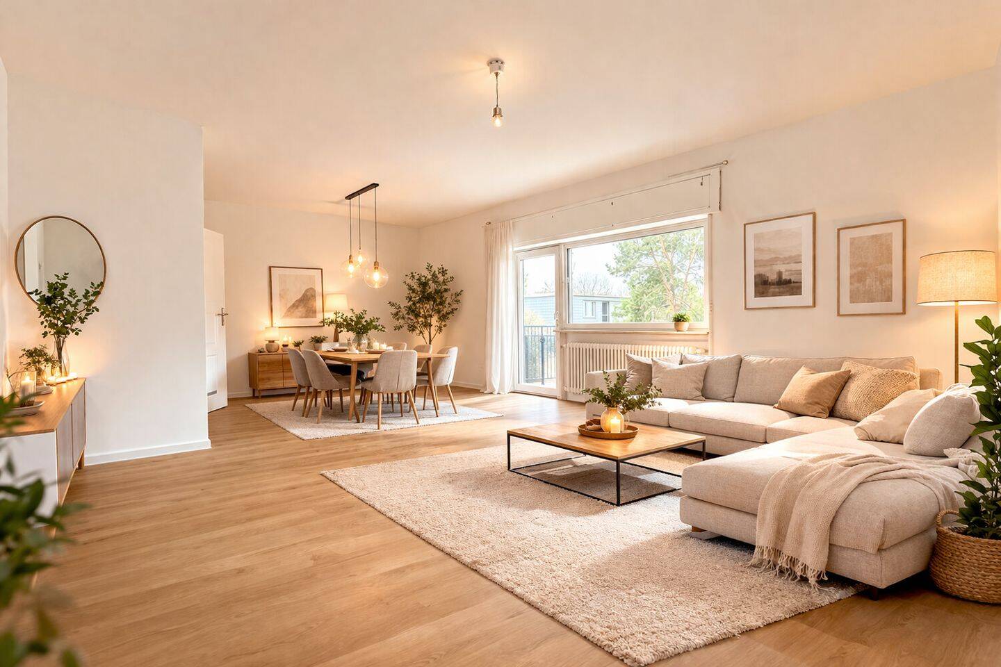 Thumbnail-Helle Drei-Zimmer-Wohnung mit Balkon und Stellplatz