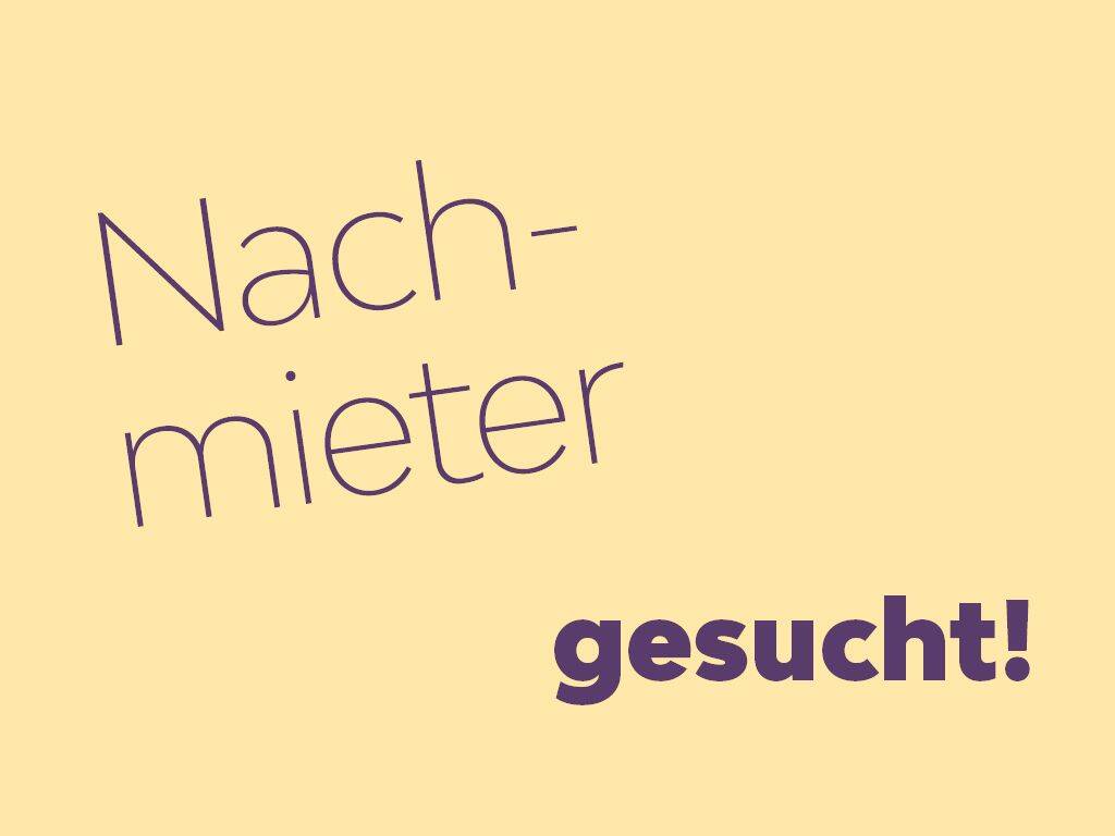 Für diese Wohnung suchen wir freundliche Nachmieter
