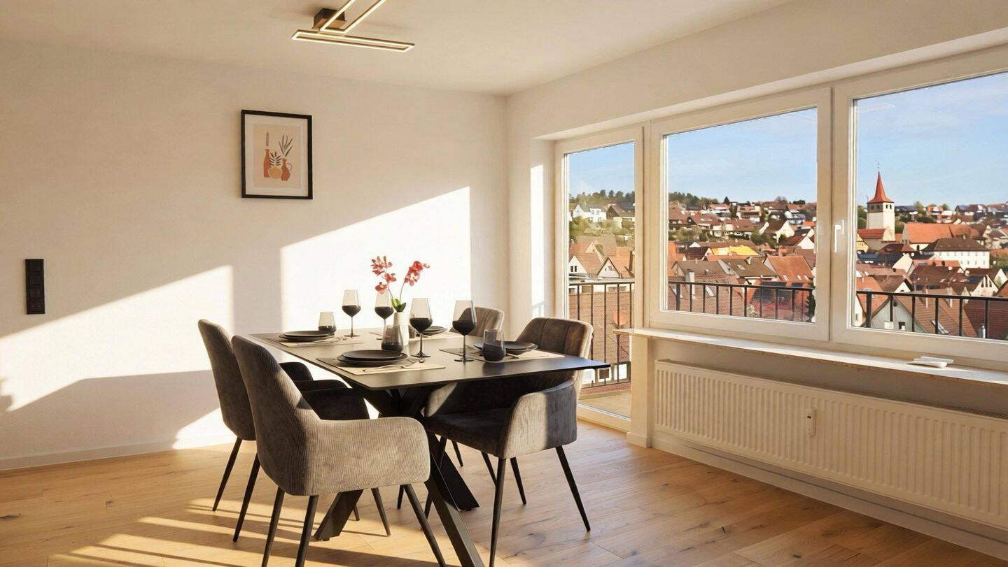 Thumbnail-Sanierte 4-Zimmer Wohnung mit Balkon & traumhafter Aussicht