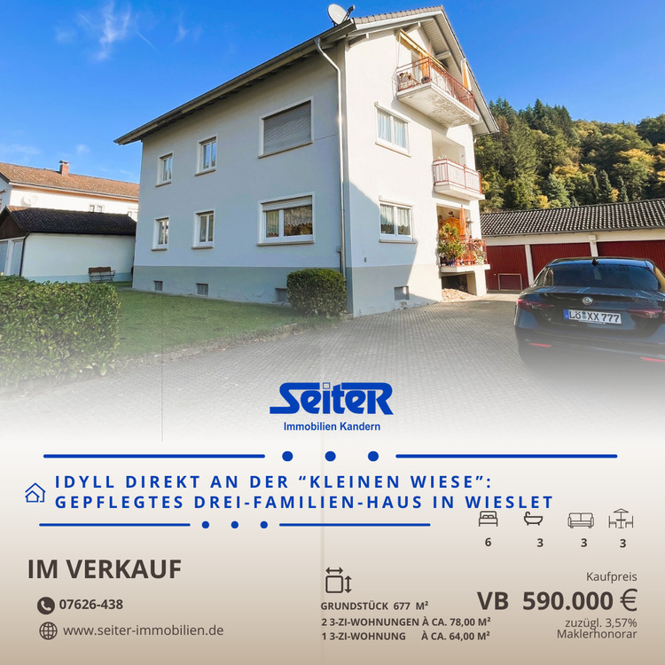 Thumbnail-Gepflegtes Idyll direkt am Dorfbach: Drei-Familien-Haus in Wieslet