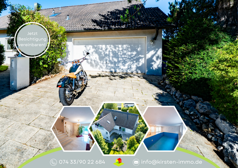 Thumbnail-Großzügiges Einfamilienhaus in Massivbauweise mit Wellnessbereich, Indoorpool, Garage und Balkonen!