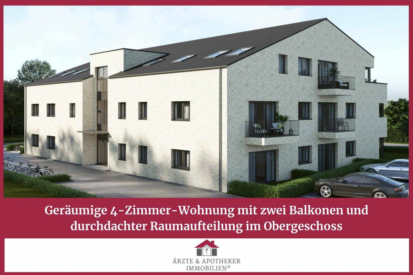 Thumbnail-Geräumige 4-Zimmer-Wohnung mit zwei Balkonen und durchdachter Raumaufteilung im Obergeschoss