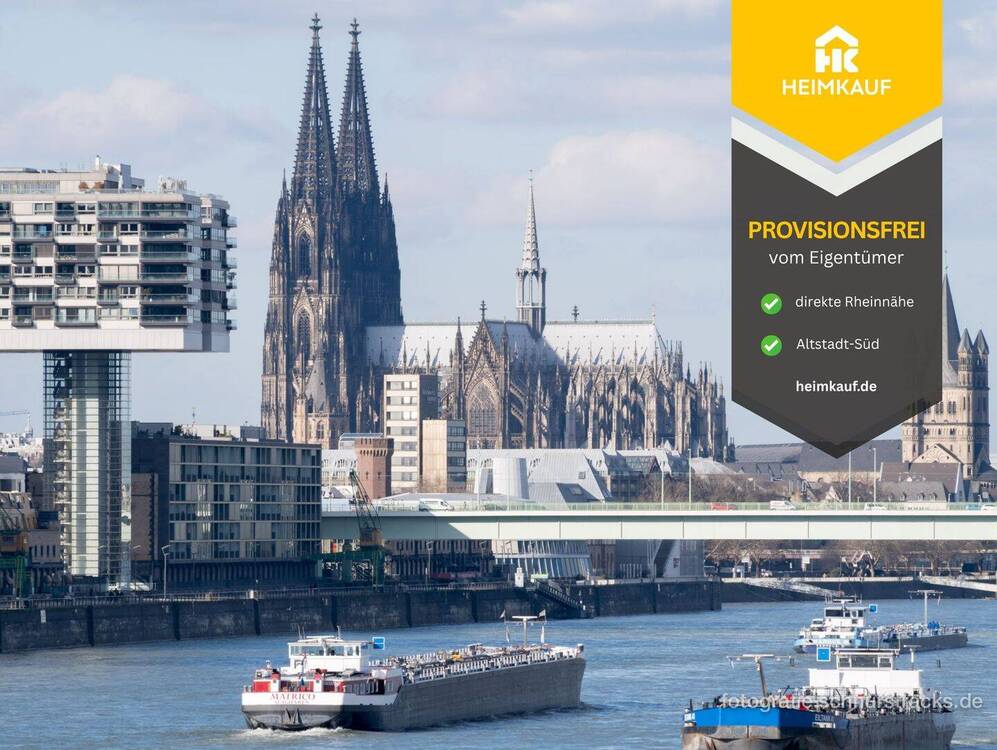 Thumbnail-Rarität am Schokoladenmusem: Helle 2-Zimmer-Wohnung mit Balkon in Rheinnähe