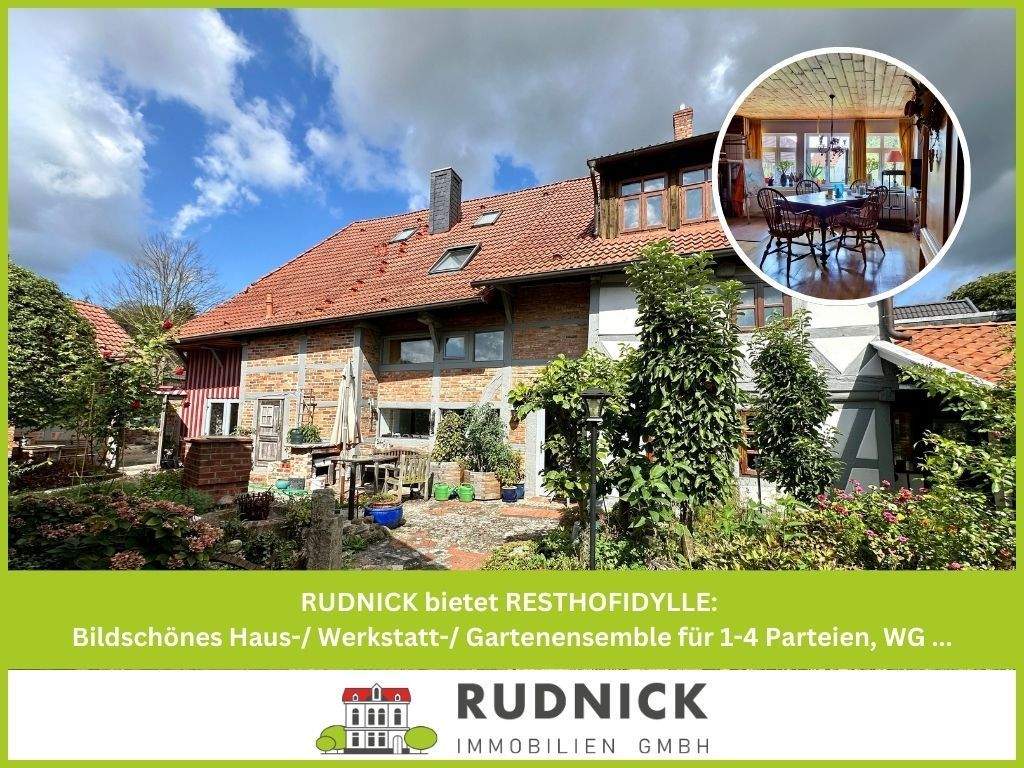 Thumbnail-RUDNICK bietet RESTHOFIDYLL: Bildschönes Haus- Werkstatt- Gartenensemble für 1-4 Parteien, WG ...