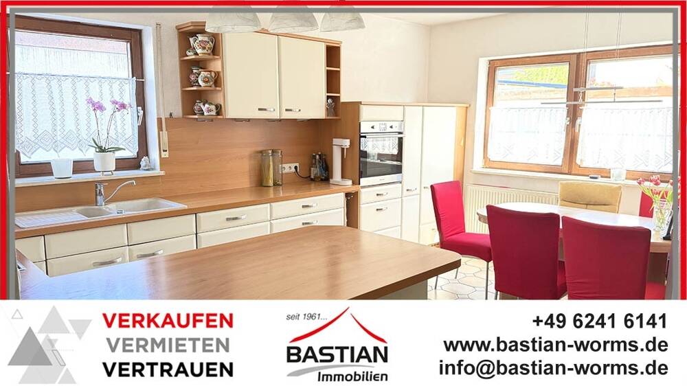 Thumbnail-Feldrand-Ruhe und Split-Level-Flair: Lichtverwöhntes REH mit Westterrasse in Worms-Weinsheim!