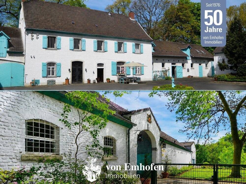 Thumbnail-Barocker Gutshof von 1766 - Köln-Rondorf - 2.600 m² Wohnnutzfläche - 2 Hektar Land - Vierkanthof mit Halle + 4 freistehende Einfamilienhäuser