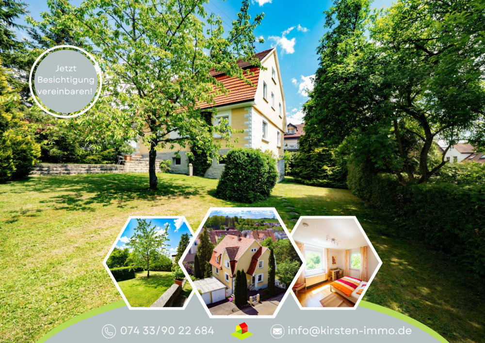 Thumbnail-Ein- bis Zweifamilienhaus mit Traumgarten in Bisingen - 2 Garagen, sofort bezugsfrei