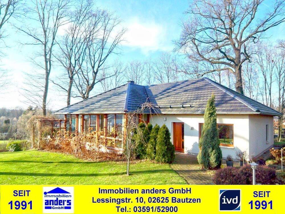 Thumbnail-Modernes EFH im Bungalowstil mit Terrasse - Bad mit Wanne und Dusche - Kamin - EBK - Doppelcarport - nahe Bautzen