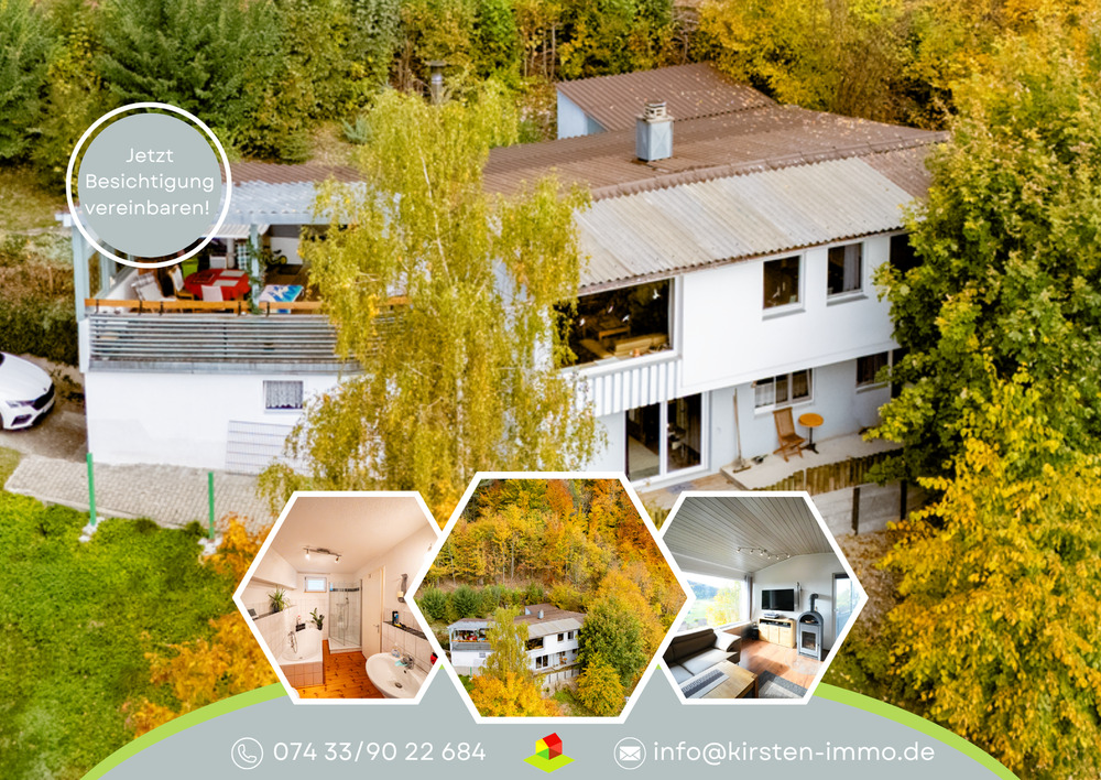 Thumbnail-Architektenhaus in Massivbauweise in traumhafter Waldrandlage mit Terrasse und Fernblick, Garage!