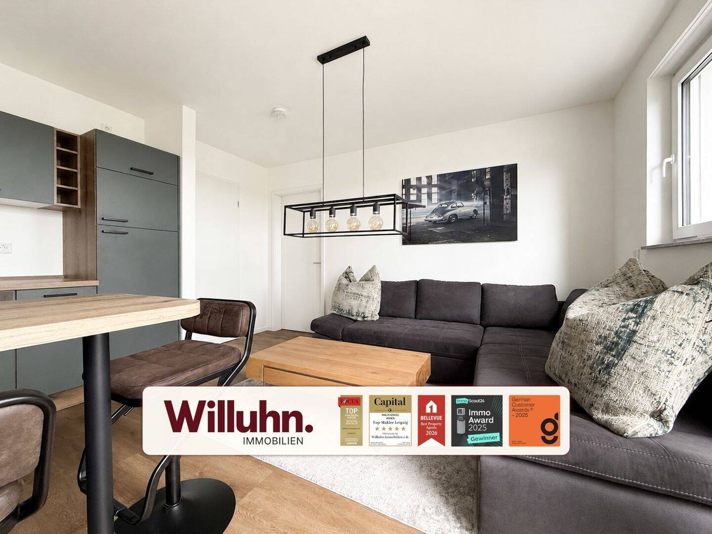 Thumbnail-Möblierte 2-Zimmer-Wohnung mit großzügigem Südbalkon