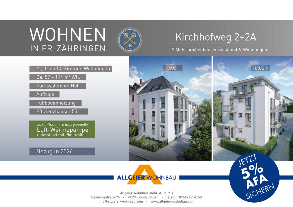 Thumbnail-Zentral und modern - 2-Zimmer-Wohnung mit Balkon in Zähringen