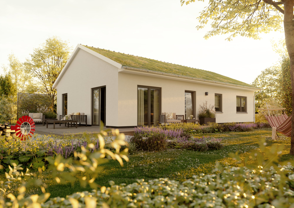 Thumbnail-Bungalow mit Gründach.