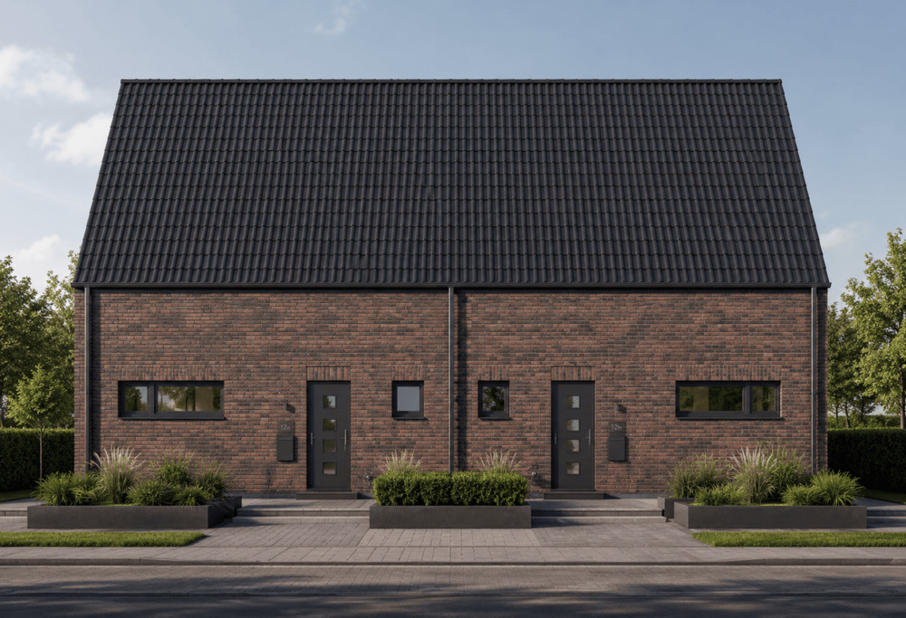 Thumbnail-Moderne Neubau-Doppelhaushälfe mit Kaufgrundstück in attraktiver Lage von Südlohn!