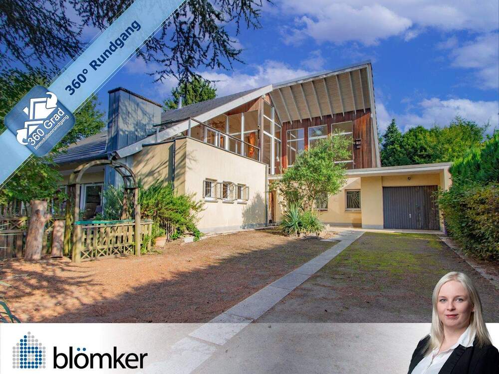 Thumbnail-Blömker! Lichtdurchflutetes Architektenhaus, 2 Kamine, Kota im Garten & großer Garage.