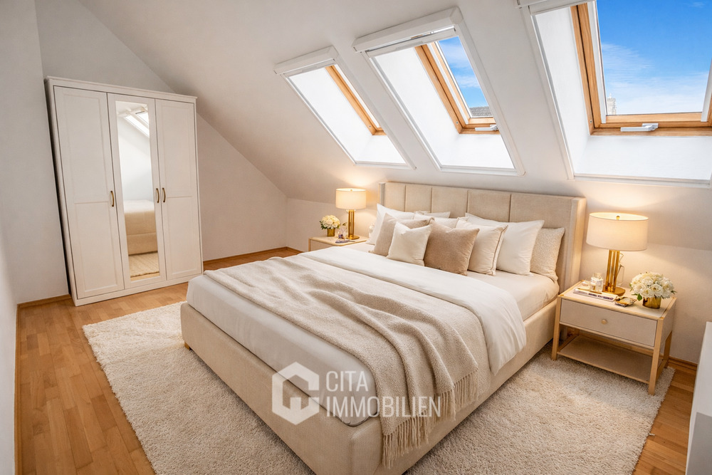 Thumbnail-Frankfurt-Fechenheim: Charmante 3-Zimmer-Dachwohnung mit hochwertiger Einbauküche