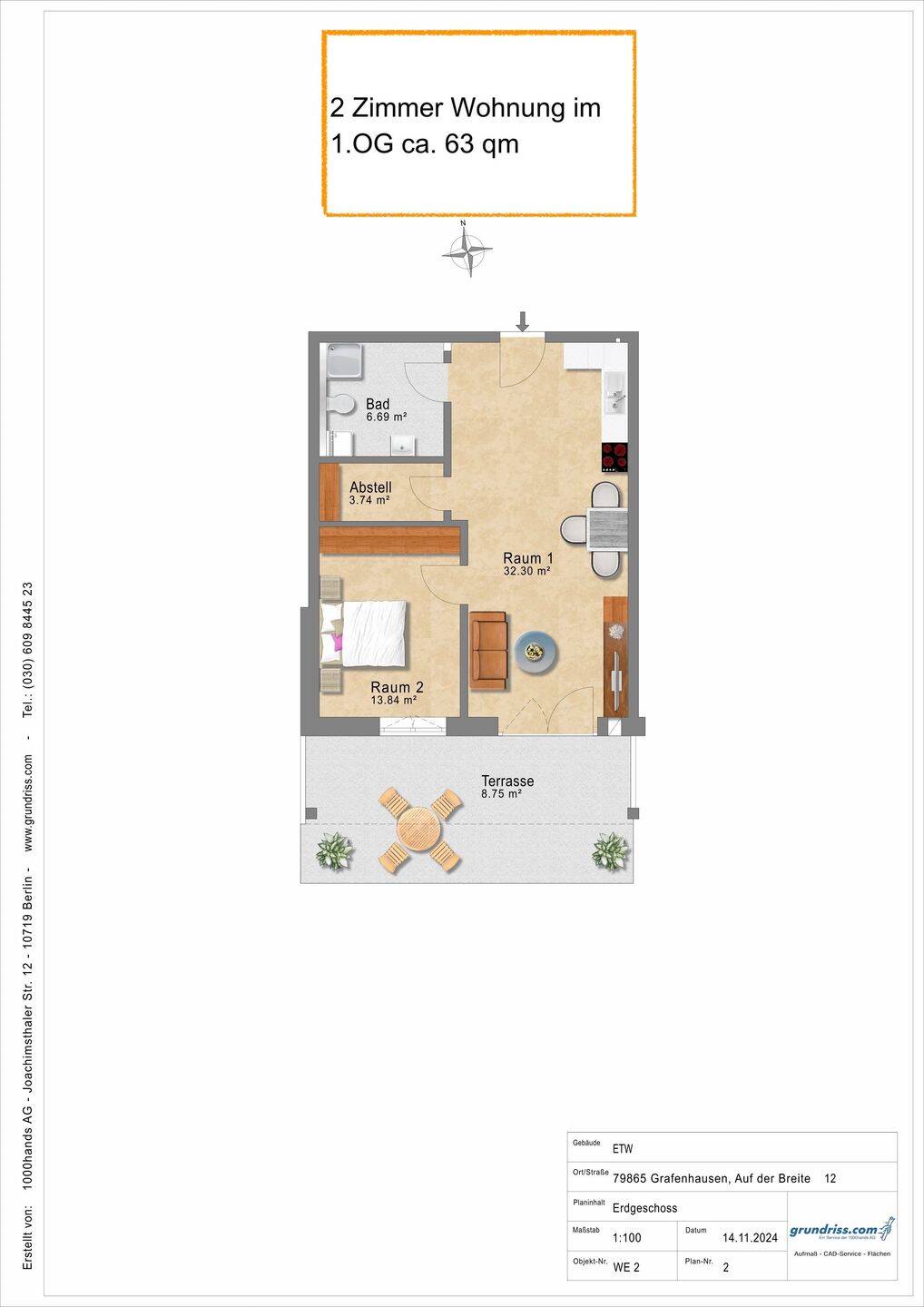 Thumbnail-Neubauwohnung (2. Bezug) in Grafenhausen