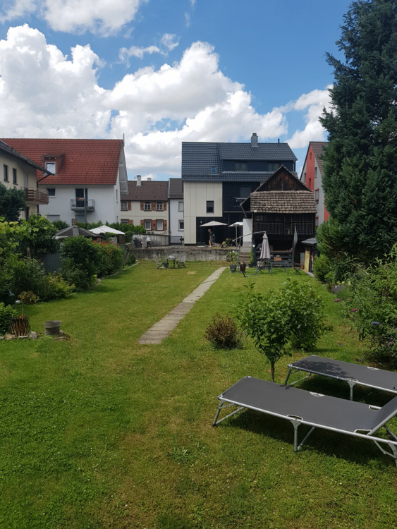 Thumbnail-Prachtvolles ruhiges + sonniges BauGrundstück 507qm +Traumgarten mit Gartenhaus + Baugenehmigung vorh. + 76646 Untergrombach + geplant EFH 6 Zi+2 Bäd