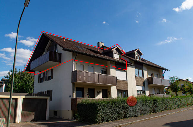 Thumbnail-Modern im ländlichen Stil - Dachstudio mit 2 Zimmern und 2 Balkonen am Ortsrand von Lenting