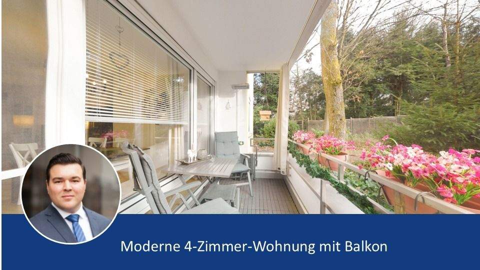 Thumbnail-Moderne 4-Zimmer-Wohnung mit Balkon in ruhiger Lage