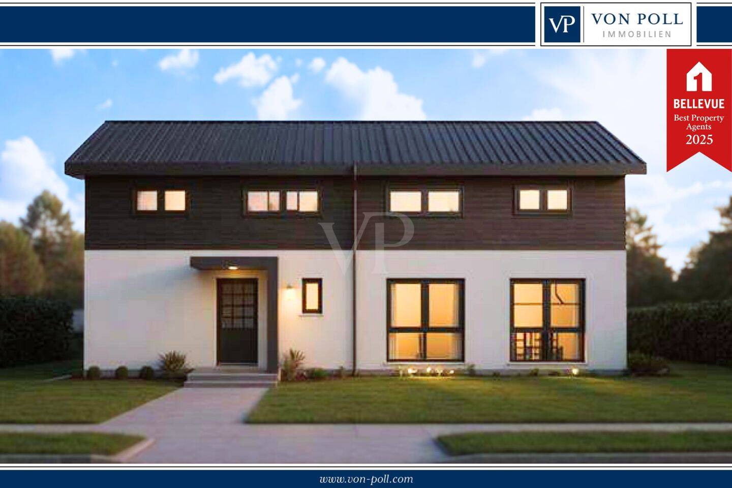 Thumbnail-Moderne Doppelhaushälfte in Massivbauweise - Effizienzhaus 55 in Vachdorf - Projektiert, Provisionsfrei für Käufer