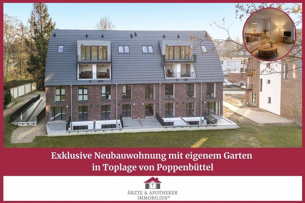 Thumbnail-Exklusive Neubauwohnung mit eigenem Garten in Toplage von Poppenbüttel