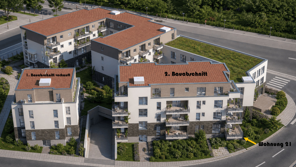 Thumbnail-Bezugsfertige Eigentumswohnung im Erdgeschoss mit WEST-BALKON