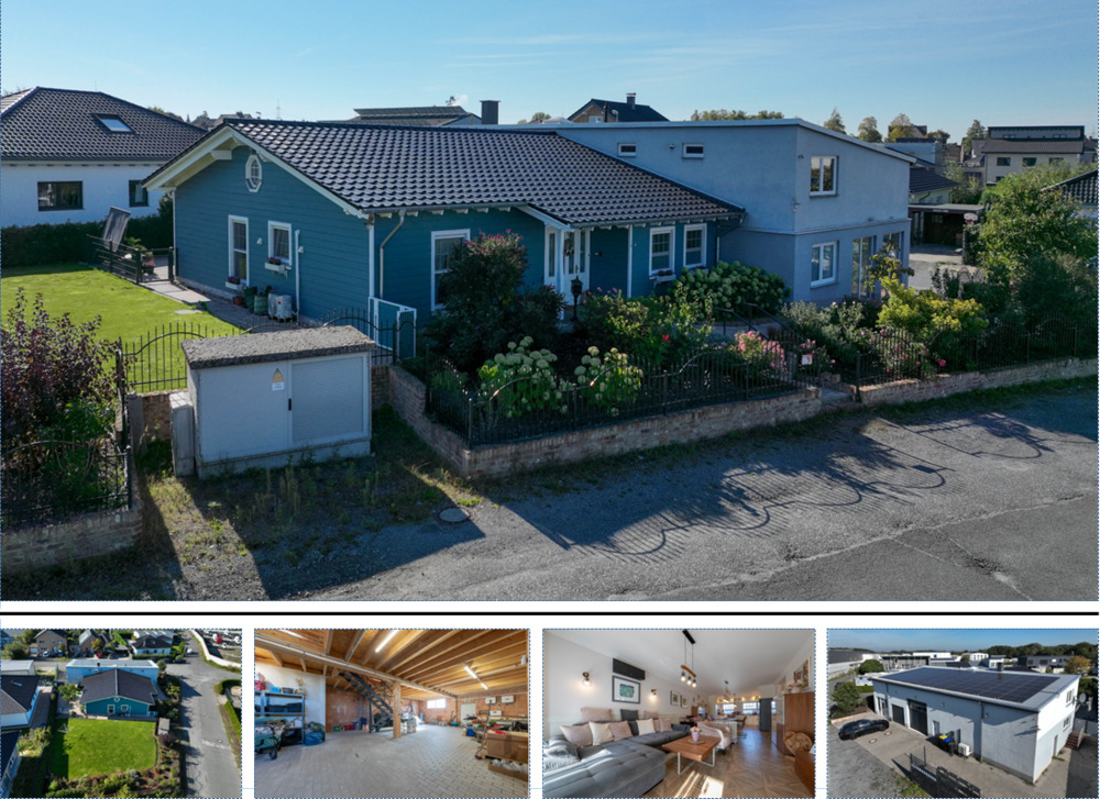 Thumbnail-Ein lichtdurchfluteter Bungalow mit Gewerbehalle für die ganze Familie in Top-Wohnlage von Bork