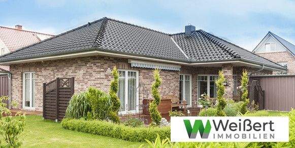 Thumbnail-Komfort auf einer Ebene - 3-Zimmer-Winkelbungalow Niedrigenergiehaus EH 40 mit Wärmepumpe und PV - Neubauplanung