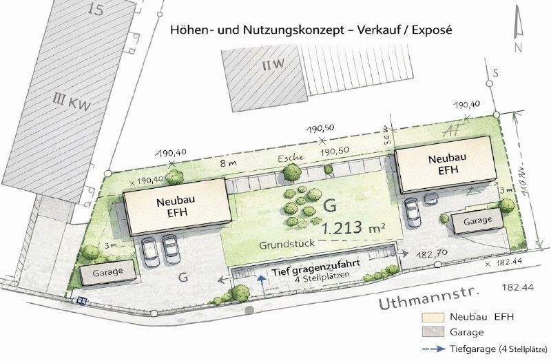 Thumbnail-Zwei Bauplätze, zwei Einfamilienhäuser - Südhanglage mit Blick