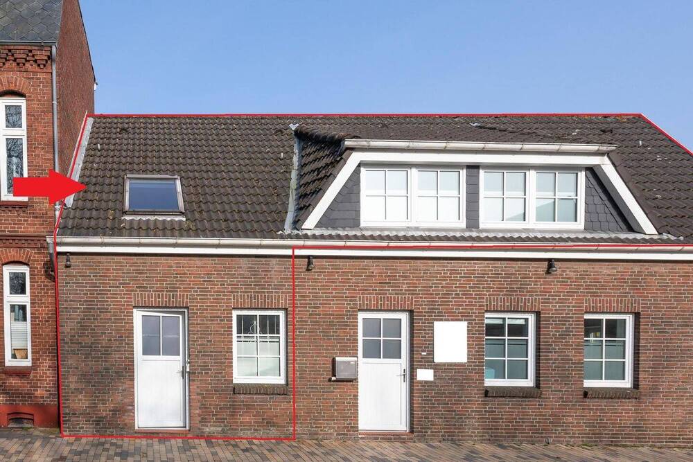 Thumbnail-Möblierte 2-Zimmer-Wohnung mit Dachterrasse im Herzen von Husum