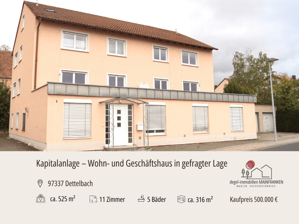 Thumbnail-Wohn- und Geschäftshaus mit Entwicklungschance in Dettelbach