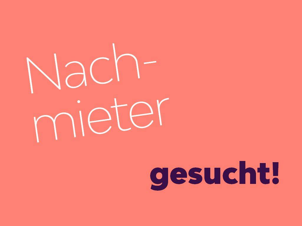 Wir suchen freundliche Nachmieter für diese Wohnung