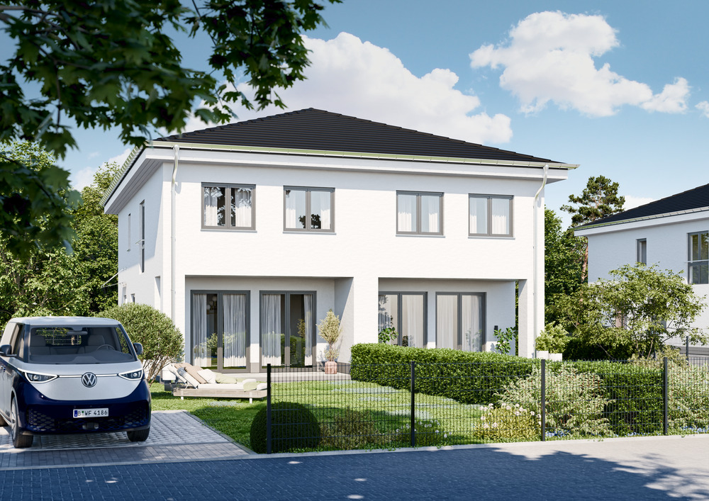 Thumbnail-Wohnen im Grünen: Neubau-Doppelhaushälfte bei Berlin