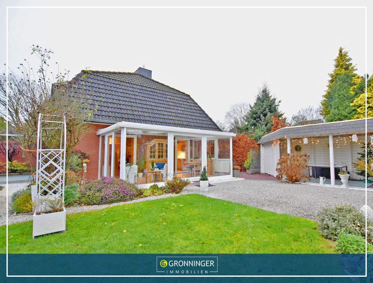 Thumbnail-Lichtdurchfluteter 4-Zi.-Doppelhaustraum mit Wintergarten, Kamin, Sauna und Gartenidylle