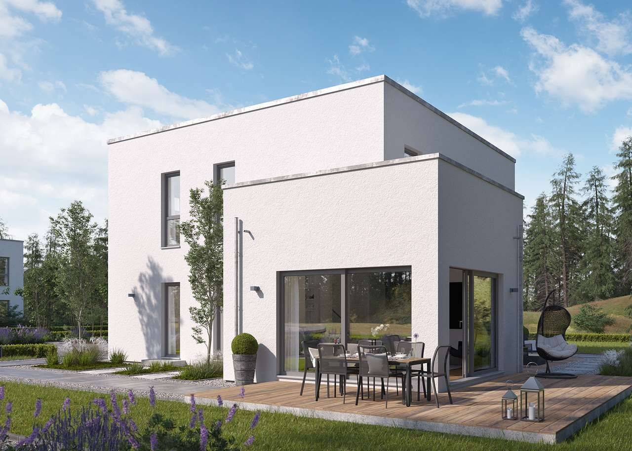 Thumbnail-Elegantes Einfamilienhaus kombiniert mit moderner Architektur.