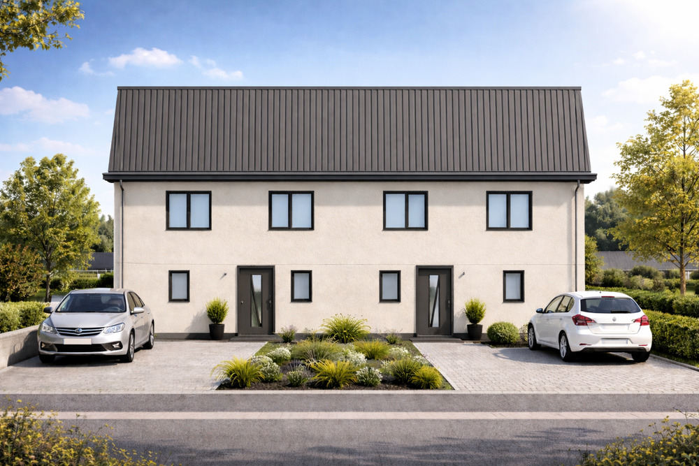 Thumbnail-KfW 55 Standard, Preis inkl. Grundstück, Erstbezug! - Moderne Doppelhaushälfte