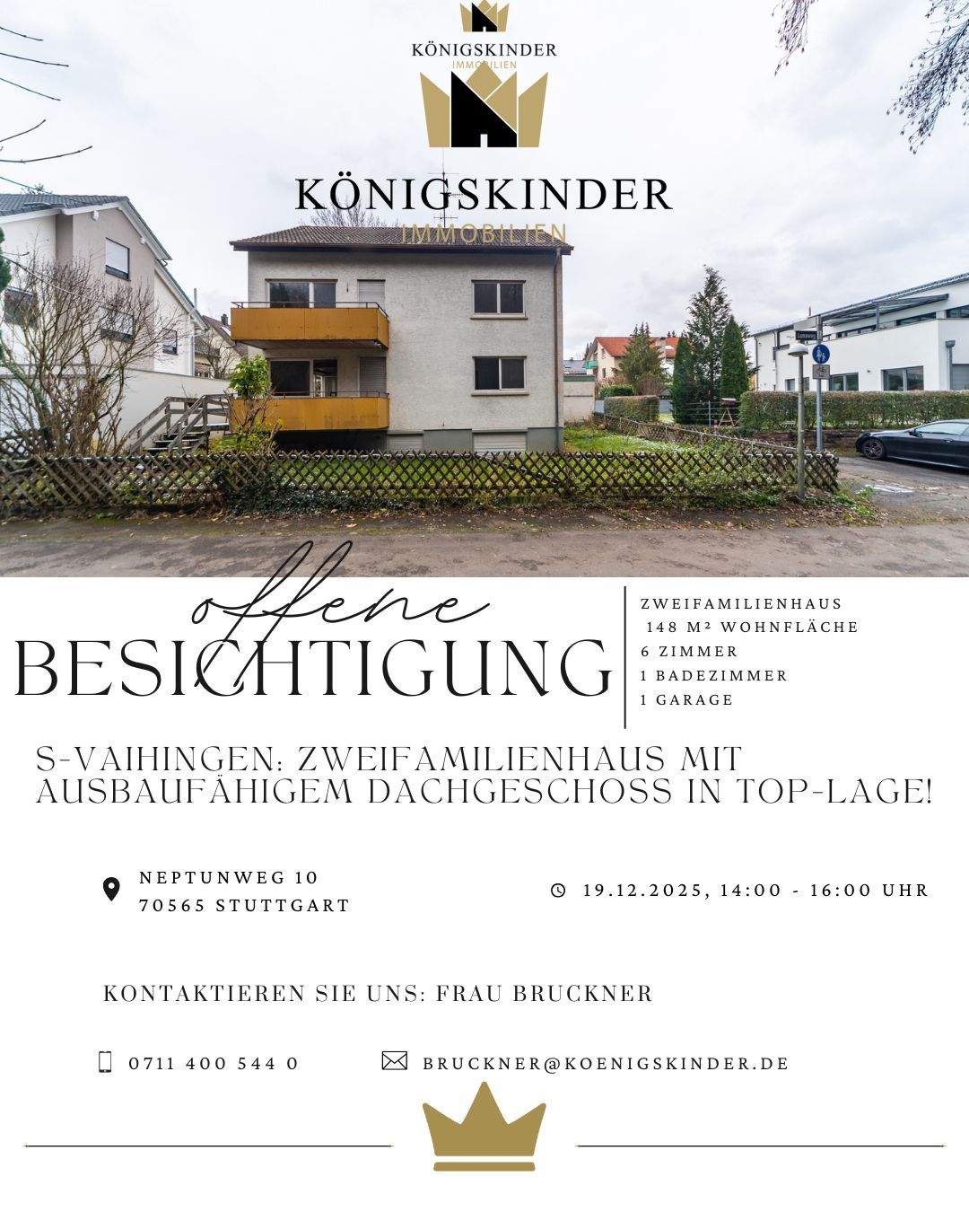 Thumbnail-Offene Besichtigung 19.12. von 14-16 Uhr! S-Vaihingen: Zweifamilienhaus mit ausbaufähigem DG!