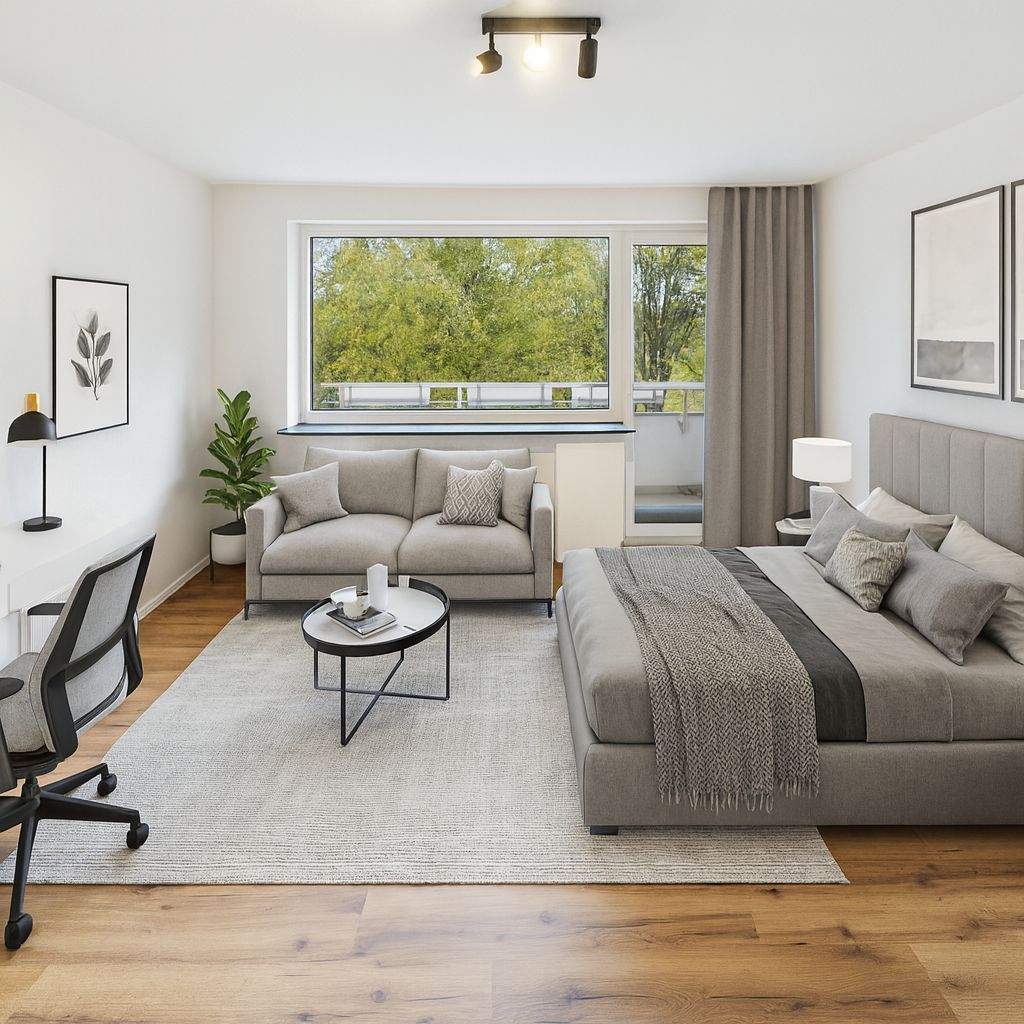 Thumbnail-Hochwertig sanierte 1-Zimmer-Wohnung mit Balkon in Stöcken-Ledeburg auf Erbpacht