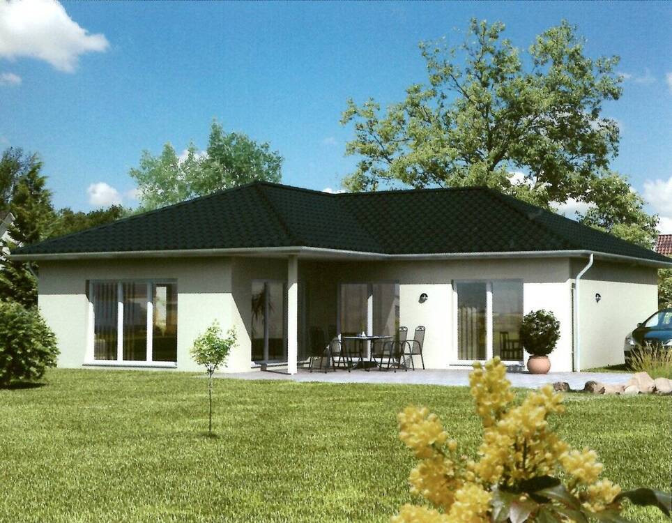 Thumbnail-Schlüsselfertiger Bungalow mitten im Grünen! 125 m² Wfl., 701 m² Grdst., Terrasse, Bauträgerbindung