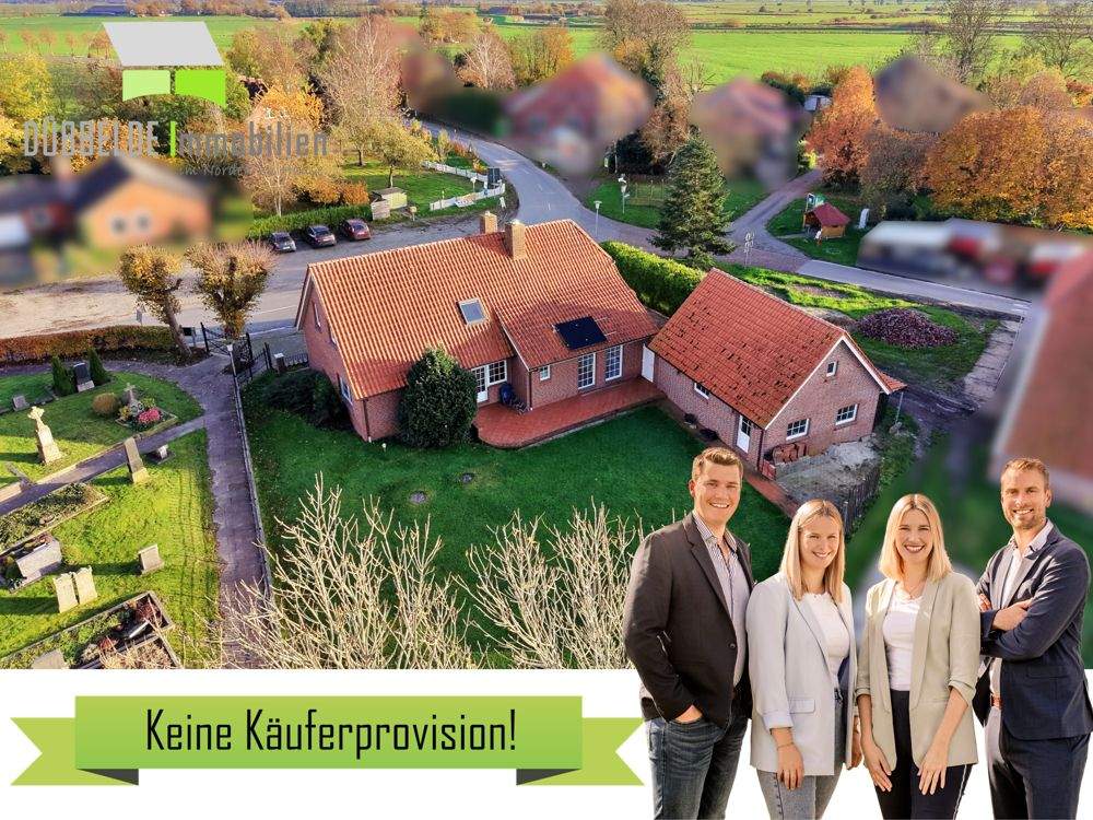 Thumbnail-Dorf-Idylle nahe der Stadt Leer: Einfamilienhaus mit Doppelgarage und viel Potenzial