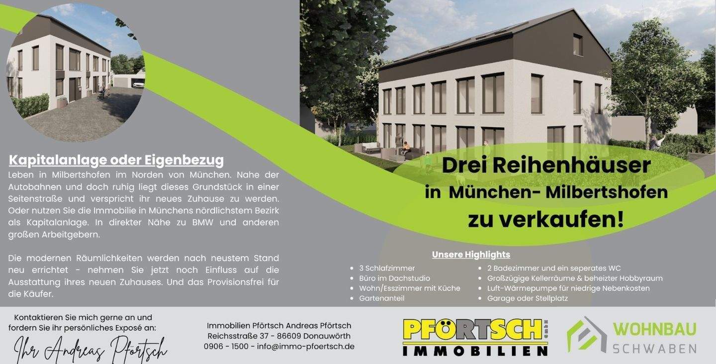 Thumbnail-*Neubauprojekt* von 3 Reihenhäusern 10 Min. zu Fuß zu BMW & zur U2