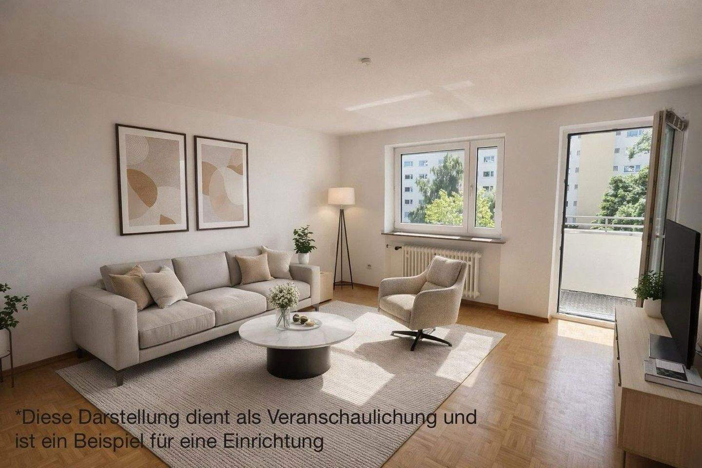 Thumbnail-Helle 2-Zimmer-Wohnung mit Südbalkon Bestlage von München-Bogenhausen - Provisionfrei