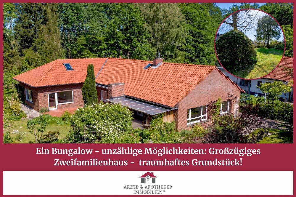 Thumbnail-Ein Bungalow - unzählige Möglichkeiten: Großzügiges Zweifamilienhaus - traumhaftes Grundstück!