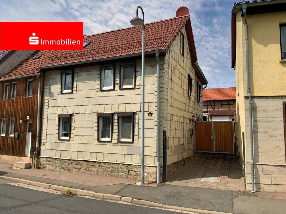 Thumbnail-Gemütliches Einfamilienhaus in Schlotheim zu verkaufen