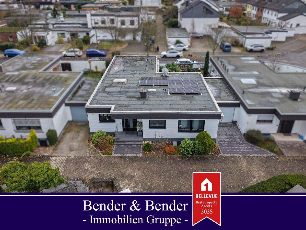 Thumbnail-Repräsentativer Flachdach-Bungalow in hervorragendem Zustand mit uneinsehbarem Grundstück und Garage!