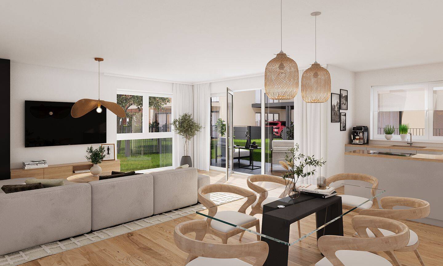 Thumbnail-Moderne 4-Zimmer-Gartenwohnung im Effizienzhaus 40