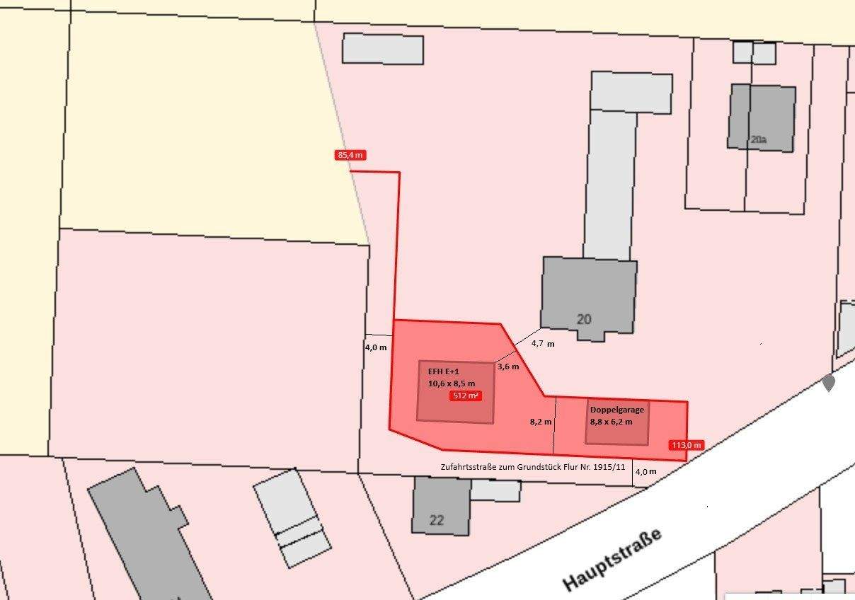 Thumbnail-512 m² Baugrundstück für ein Einfamilienhaus mit Doppelgarage in Goldach-Hallbergmoos